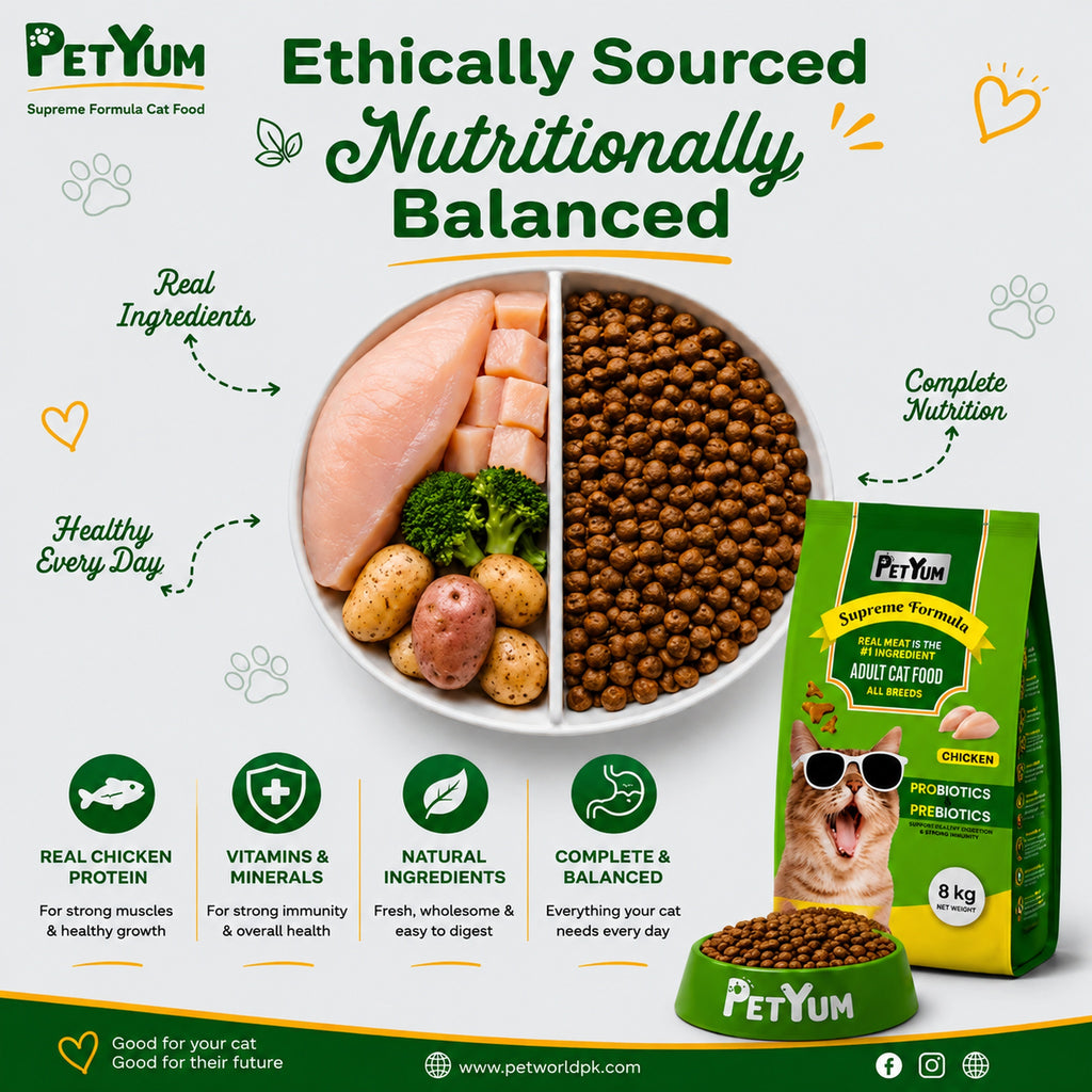 Petyum supreme Adult cat food Chicken Flavour 8KG