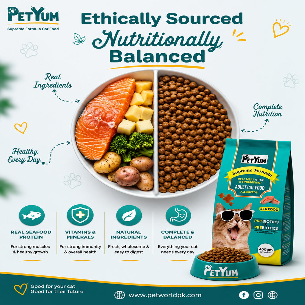 Petyum supreme Adult cat food Seafood Flavour 400G