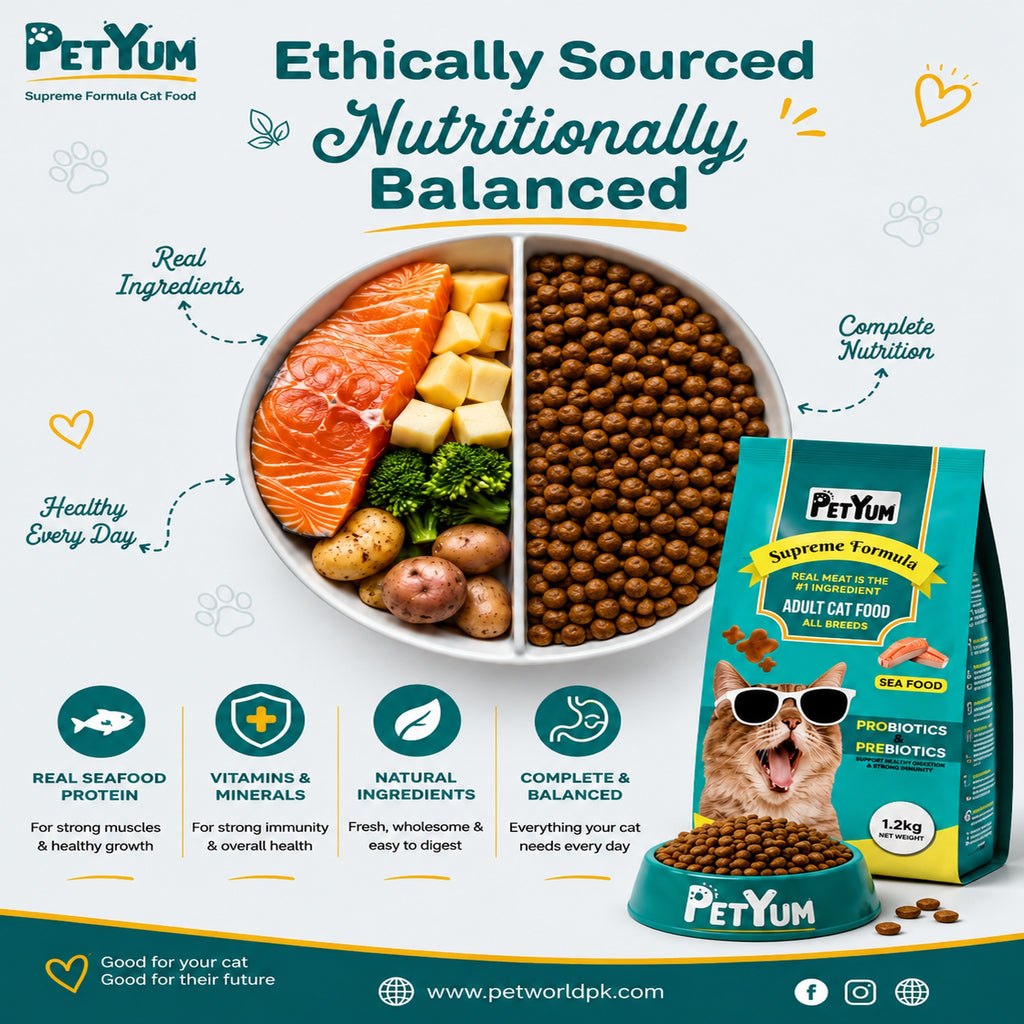 Petyum supreme Adult cat food Seafood Flavour 1.2KG