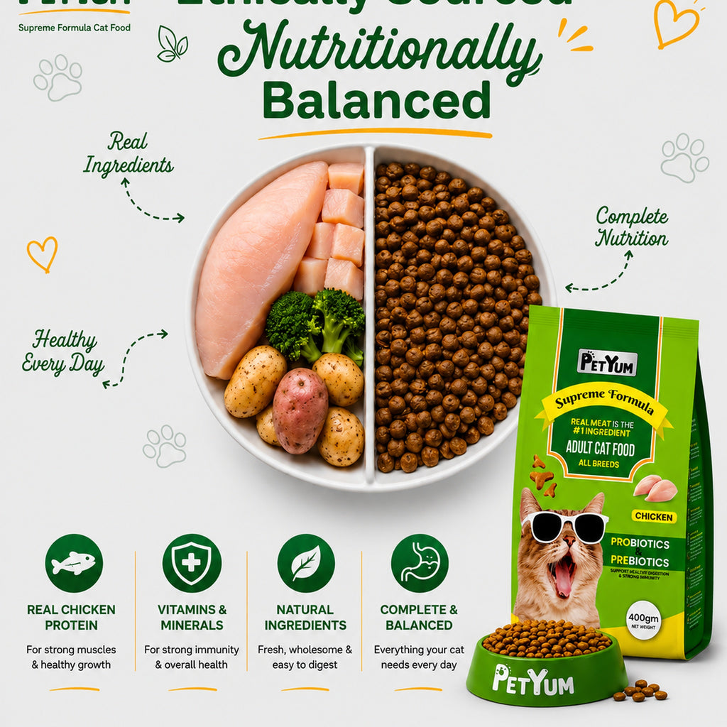 Petyum supreme Adult cat food Chicken Flavour 400G