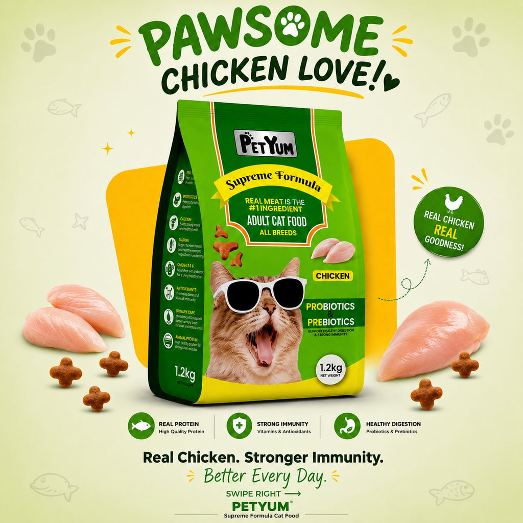 Petyum supreme Adult cat food  Chicken Flavour 1.2KG