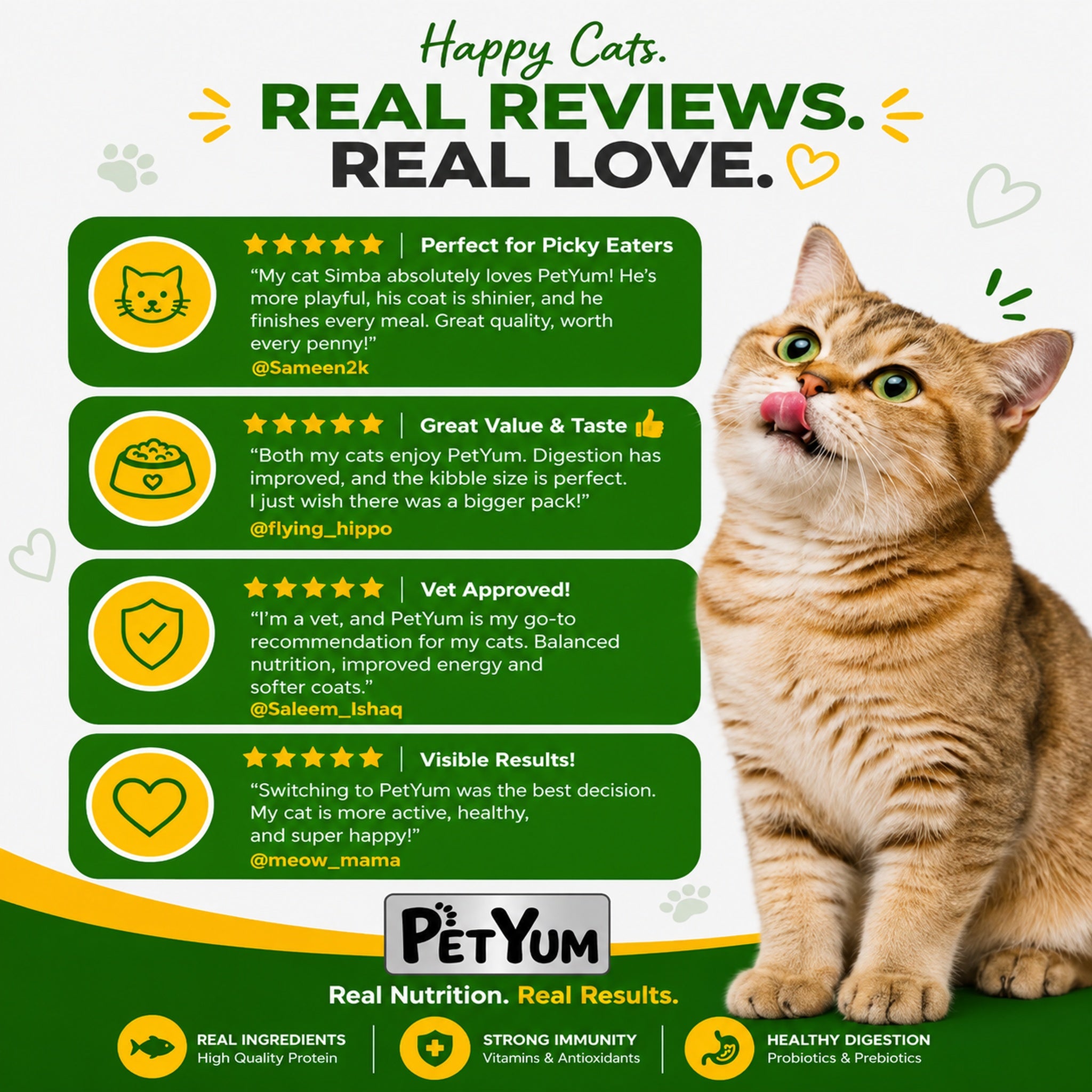 Petyum supreme Adult cat food  Chicken Flavour 1.2KG